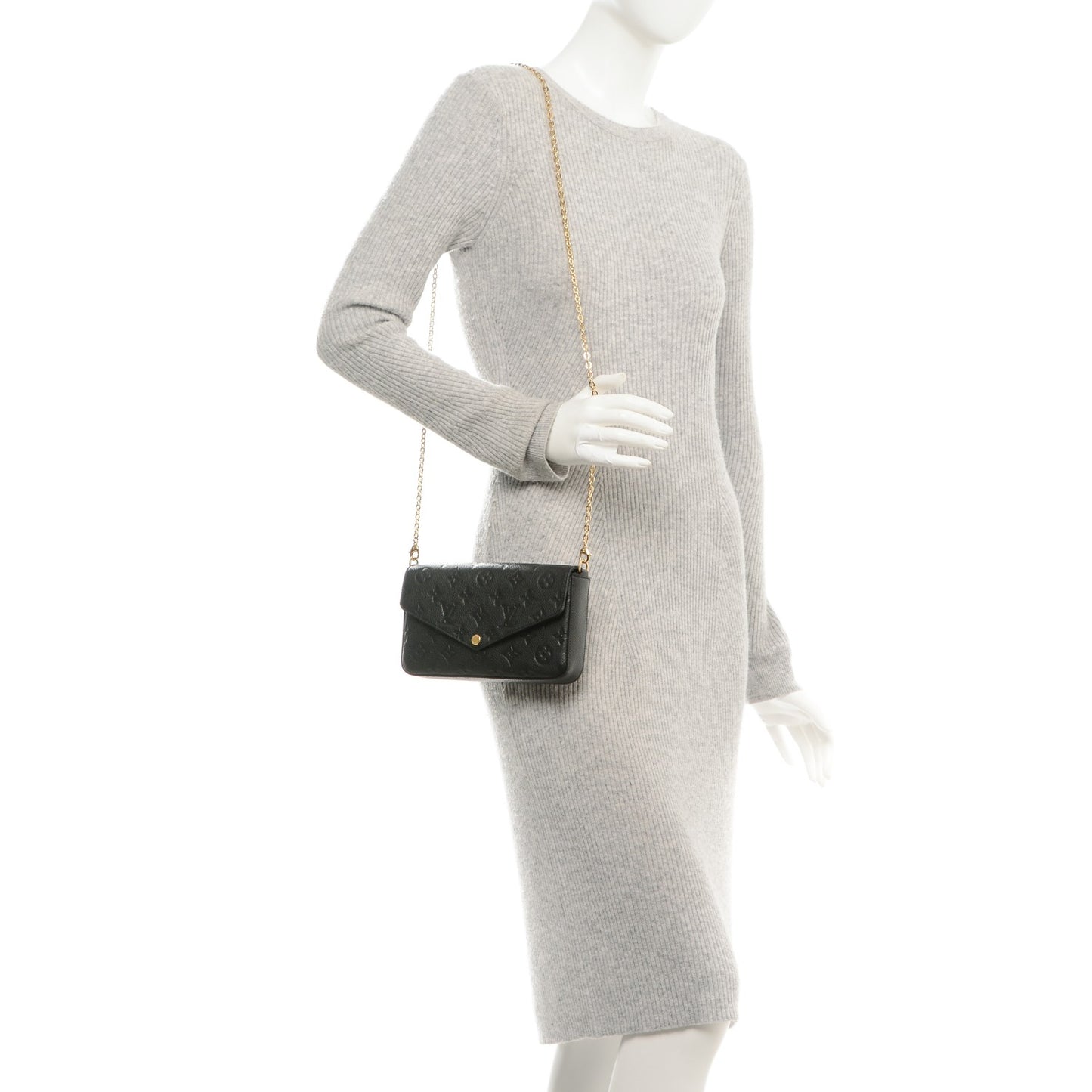 Empreinte Pochette Felicie Chain Wallet Black