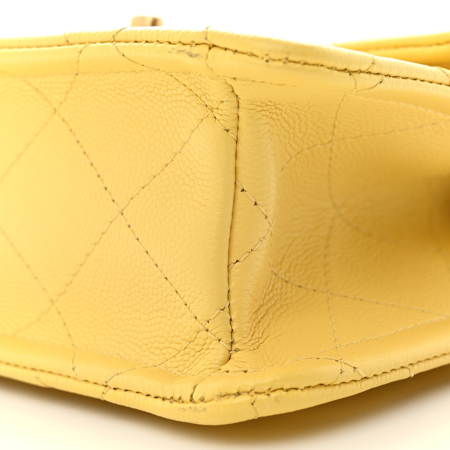 Caviar Quilted Mini Sweet Classic Flap Yellow