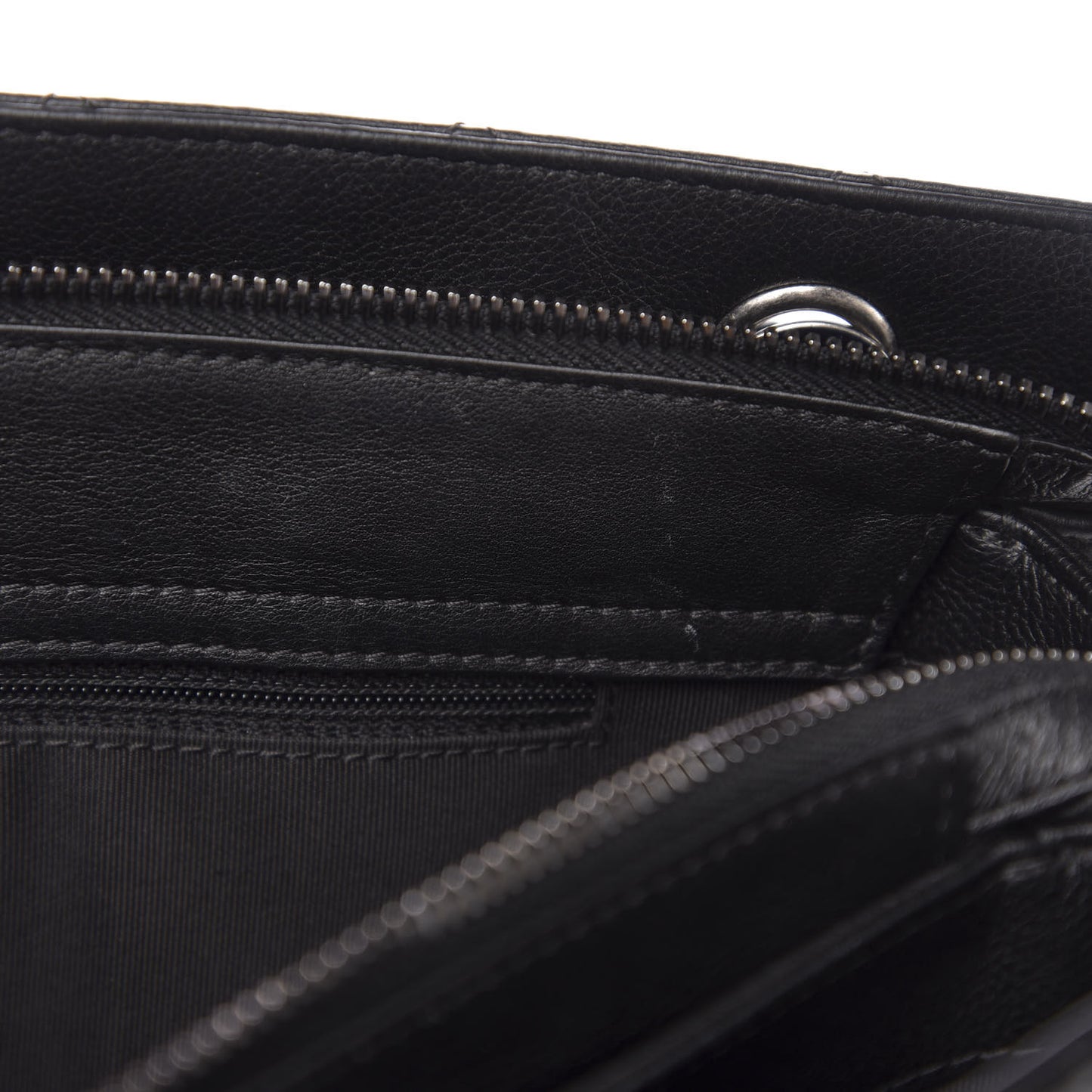 Calfskin Quilted Frame In Chain Tote Black