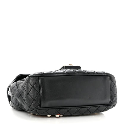 Dolce & Gabbana Lambskin Watersnake Embellished Lucia Shoulder Bag Black 4 of 11