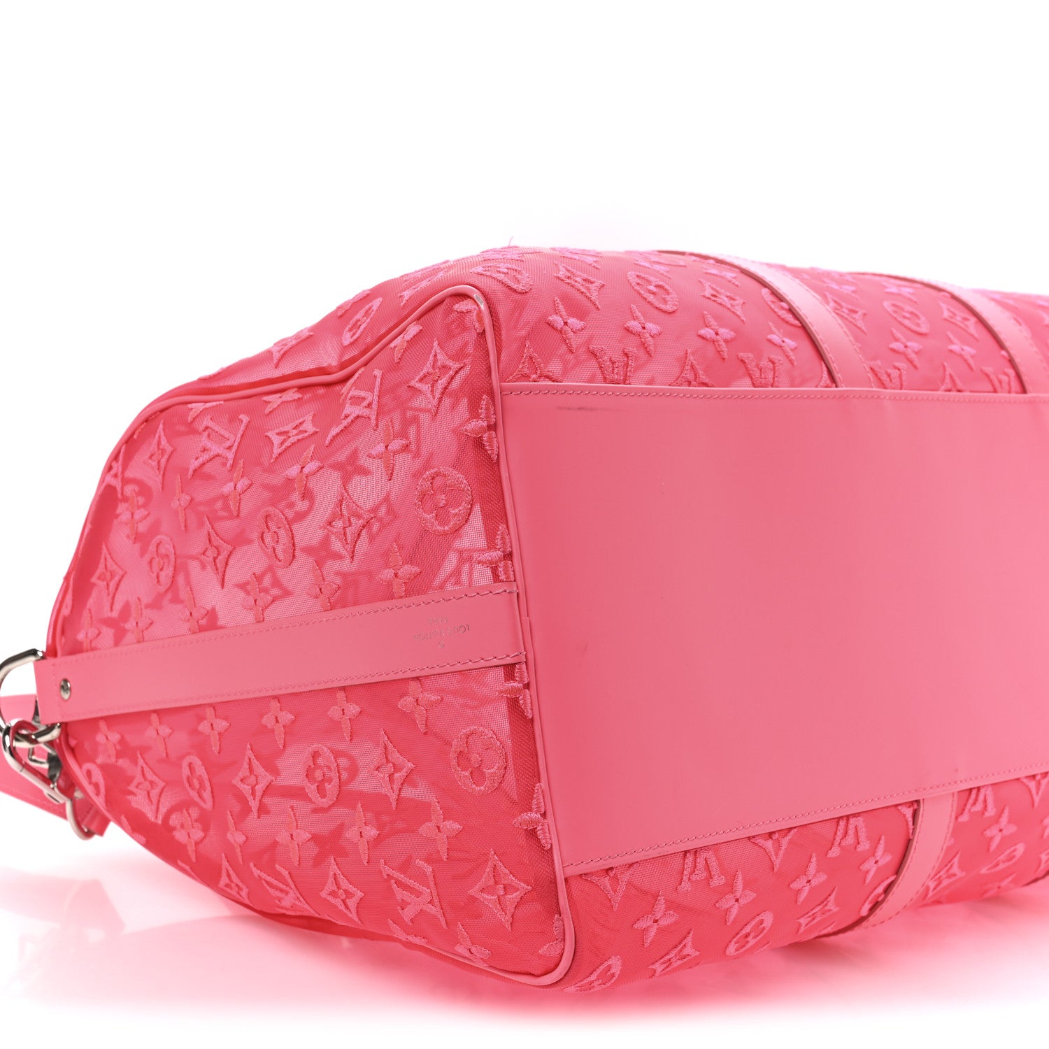 Louis Vuitton Monogram Fluo See Through Keepall Bandouliere 50 Rose 8 of 9
