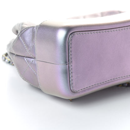 Chanel Iridescent Lambskin Calfskin Small Quilted Gabrielle Backpack Light Purple 5 of 10