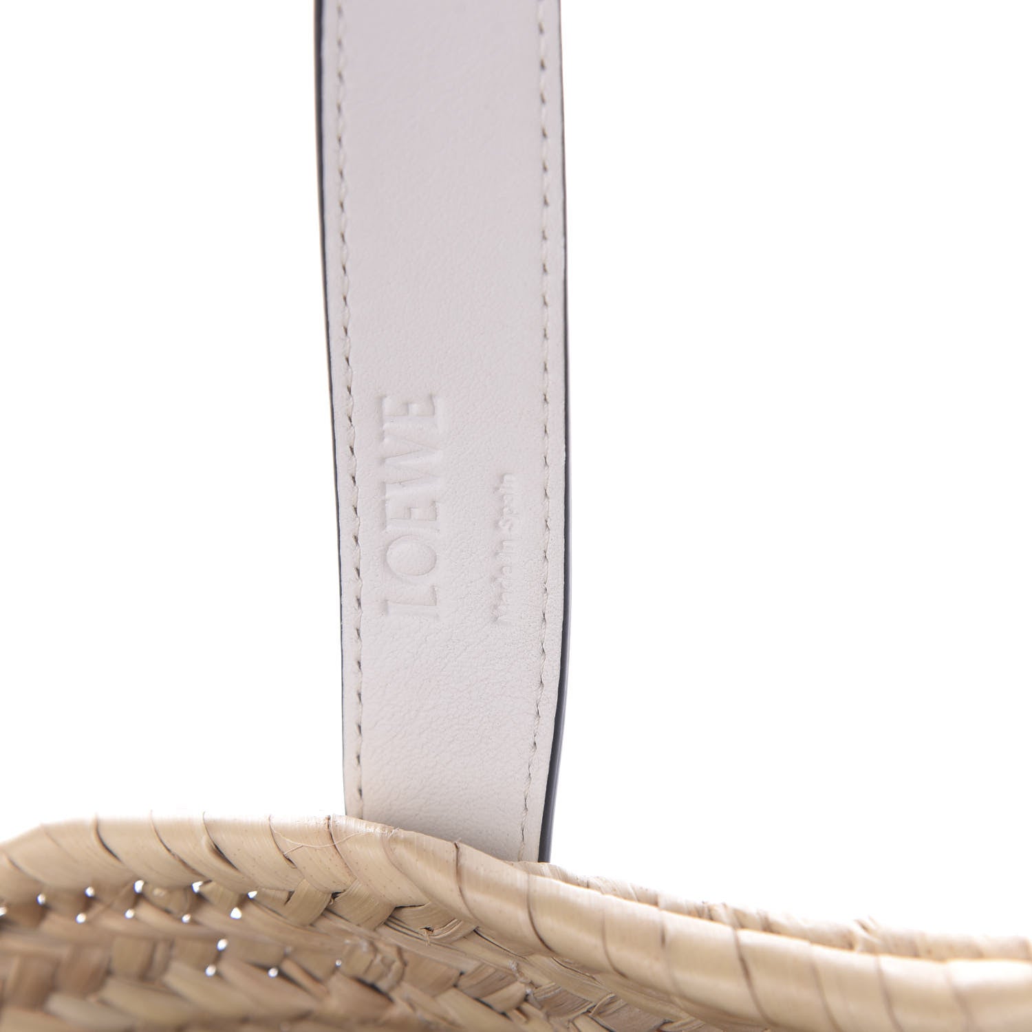 Loewe Raffia Small Basket Tote Bag Natural White 6 of 9