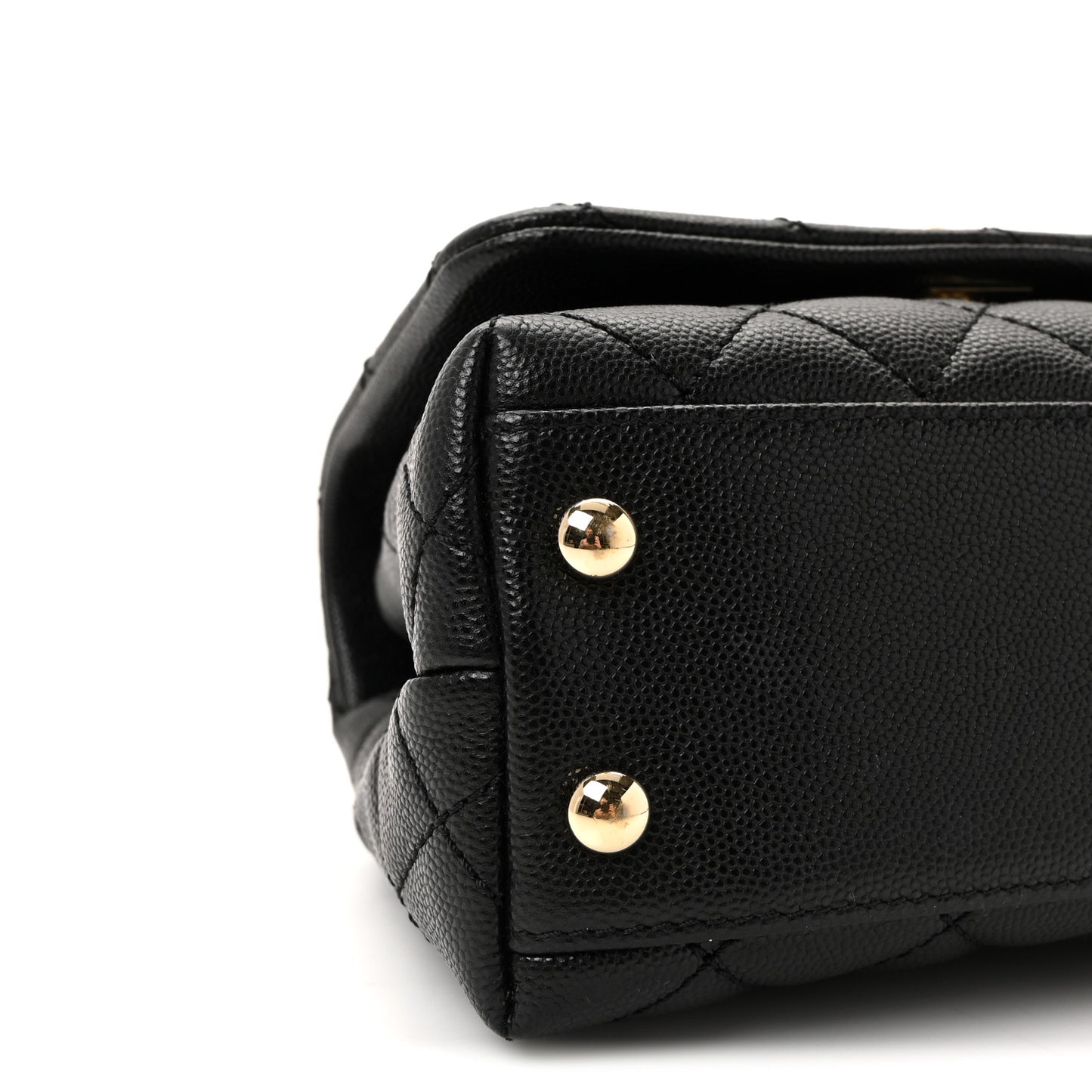 Caviar Quilted Extra Mini Coco Handle Flap Black