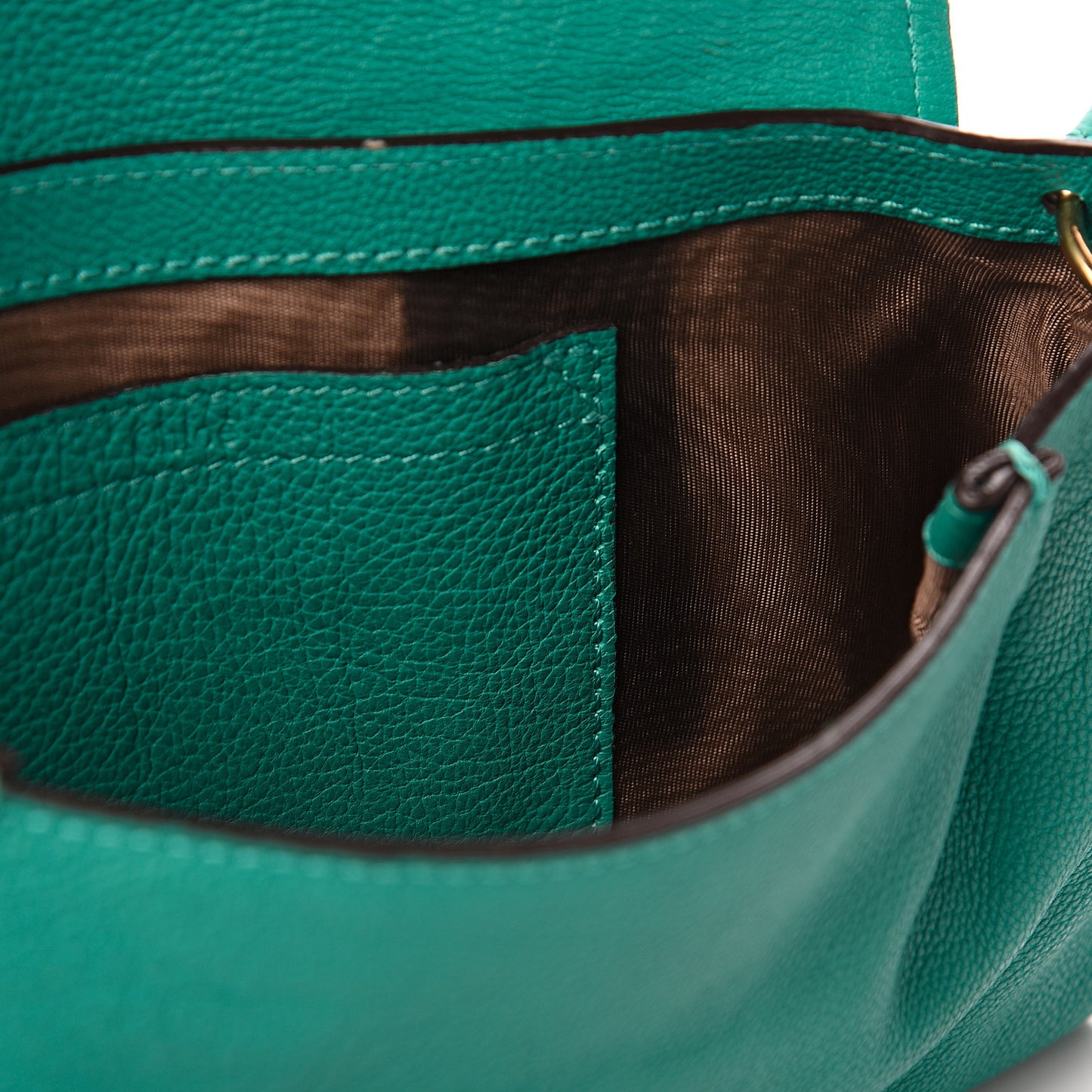 Goatskin Elsie Crossbody Bag Jade Green