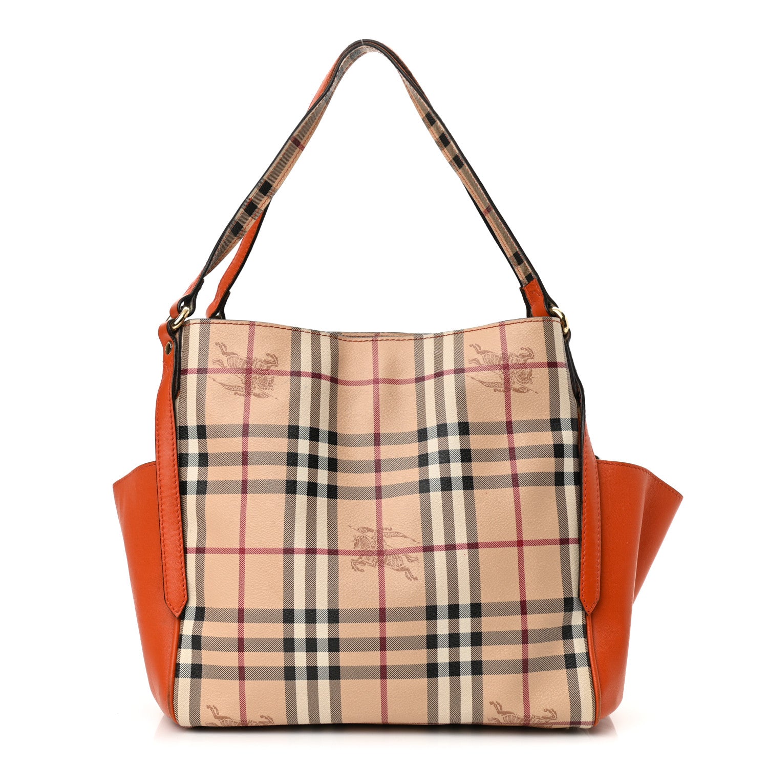 Burberry Haymarket Check Small Canterbury Tote Burnt Amber 1 of 11