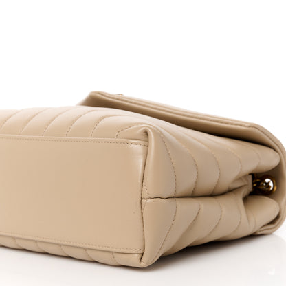 Saint Laurent Calfskin Y Quilted Monogram Small Loulou Chain Satchel Dark Beige 11 of 11