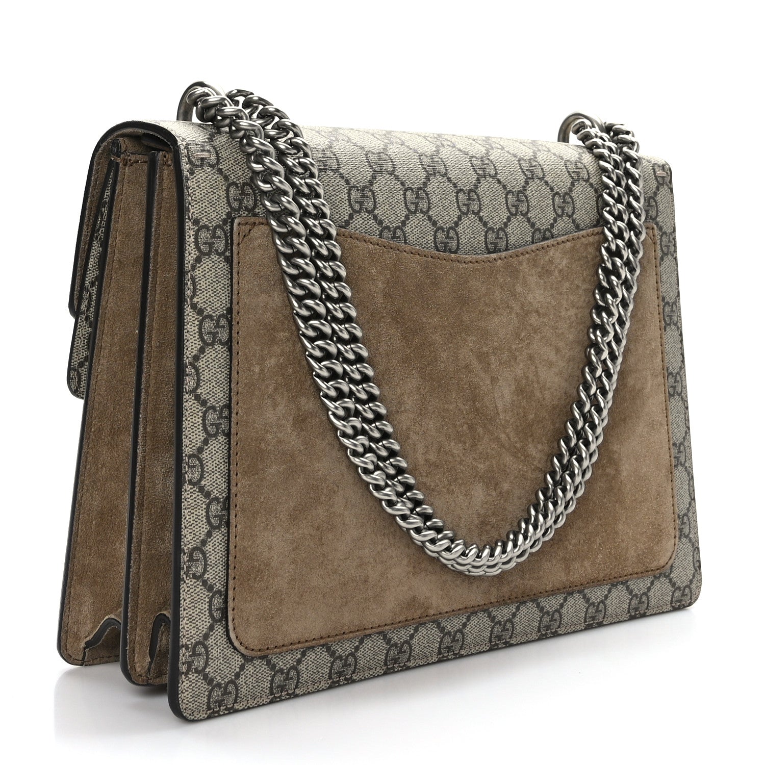 Gucci GG Supreme Monogram Medium Dionysus Shoulder Bag Taupe 3 of 10