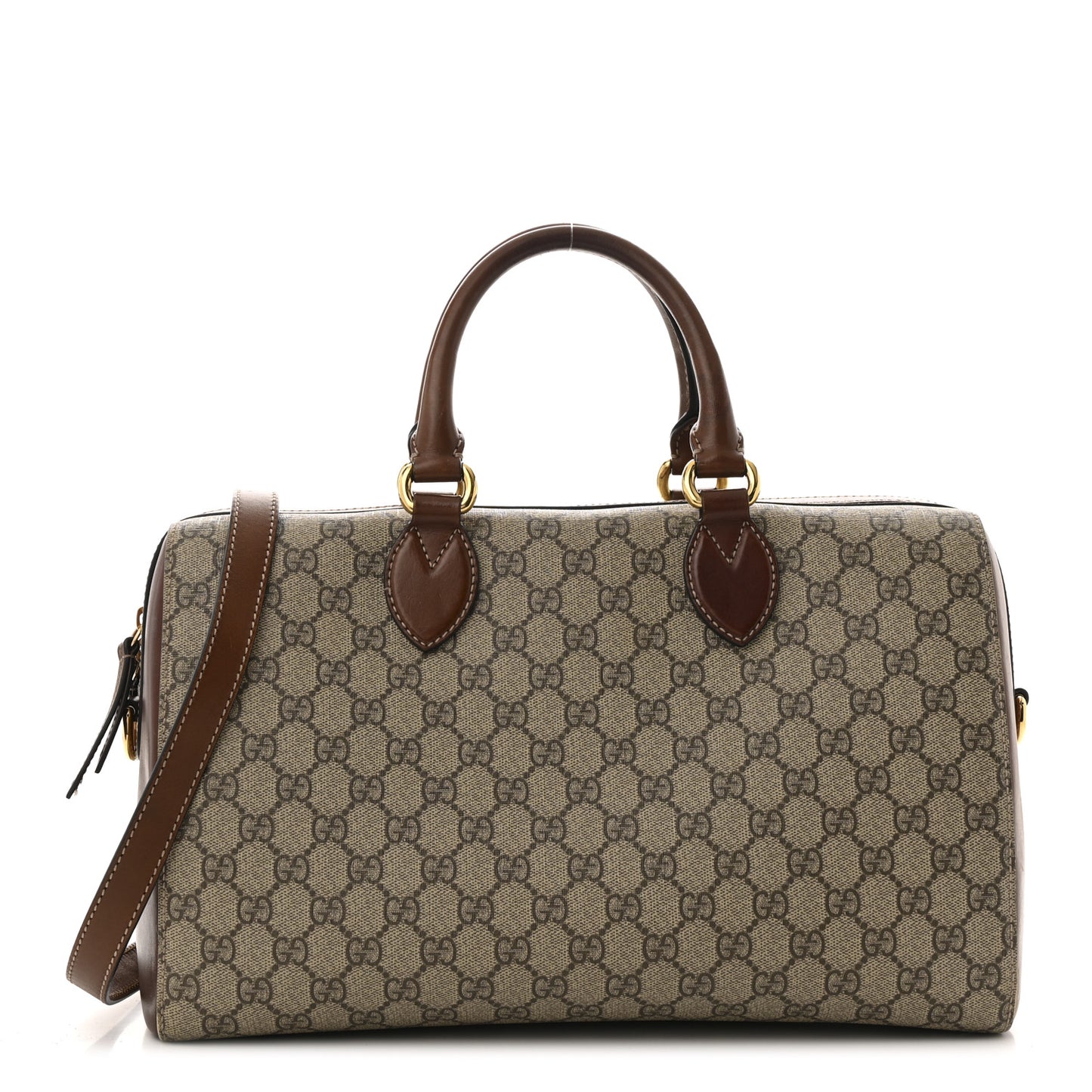GG Supreme Monogram Medium Boston Beige Cuir
