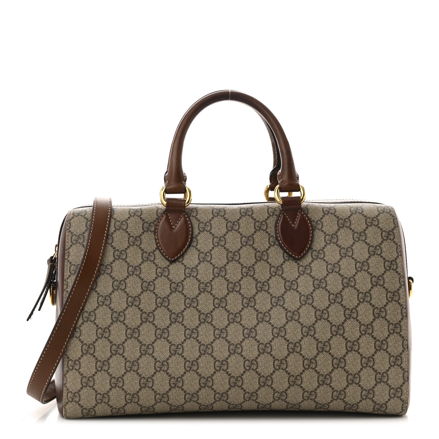 Gucci GG Supreme Monogram Medium Boston Beige Cuir 1 of 14