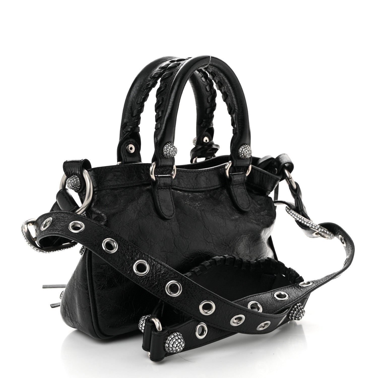 Balenciaga Agneau Arena Crystal Neo Cagole Mini Black 4 of 11