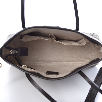 Gucci GG Supreme Monogram Small Zippered Tote Dark Brown 6 of 12