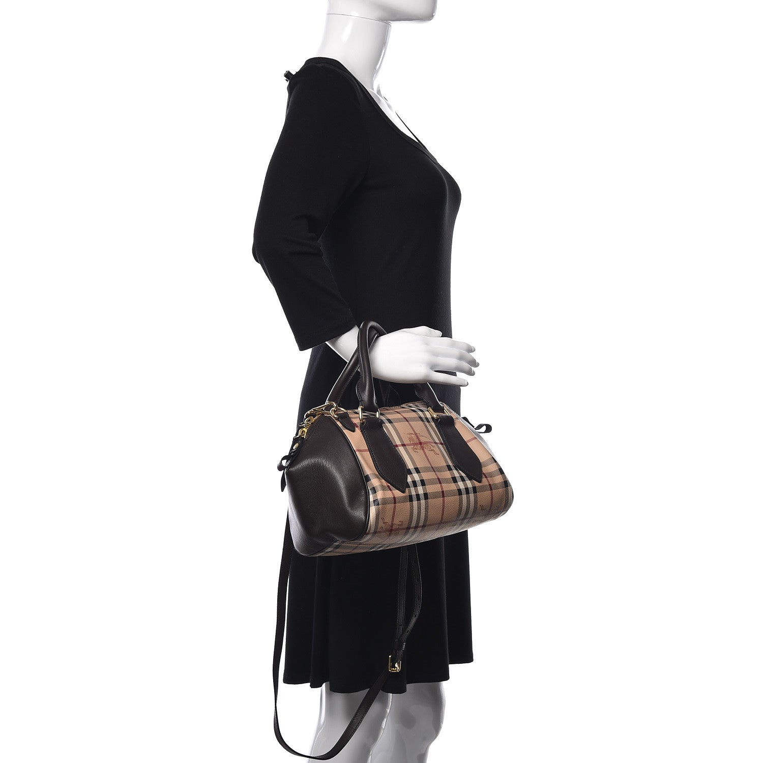 Burberry Haymarket Check Small Blaze Satchel Chocolate 3 of 11
