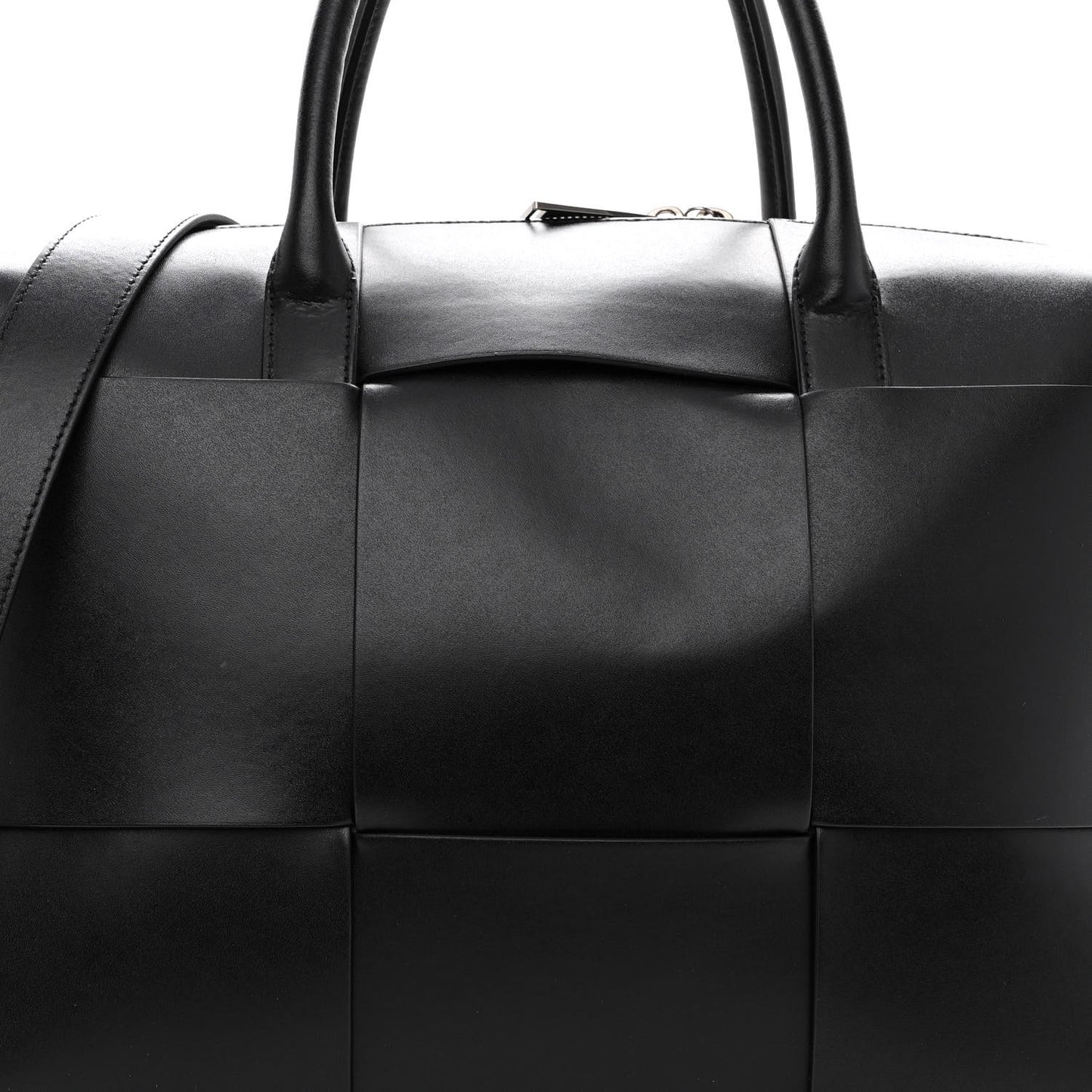 Calfskin Maxi Intrecciato Arco Briefcase Black