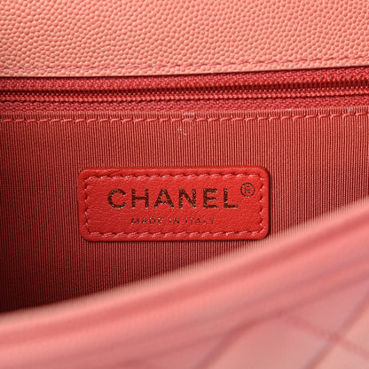 Chanel Caviar Quilted Medium Sunset On The Sea Flap Coral 6 of 10