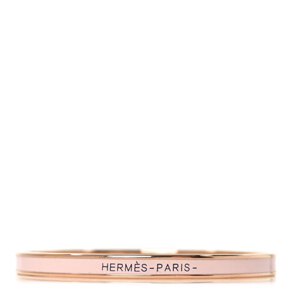 Hermes Enamel Uni Bangle 65 Rose Candeur 1 of 5