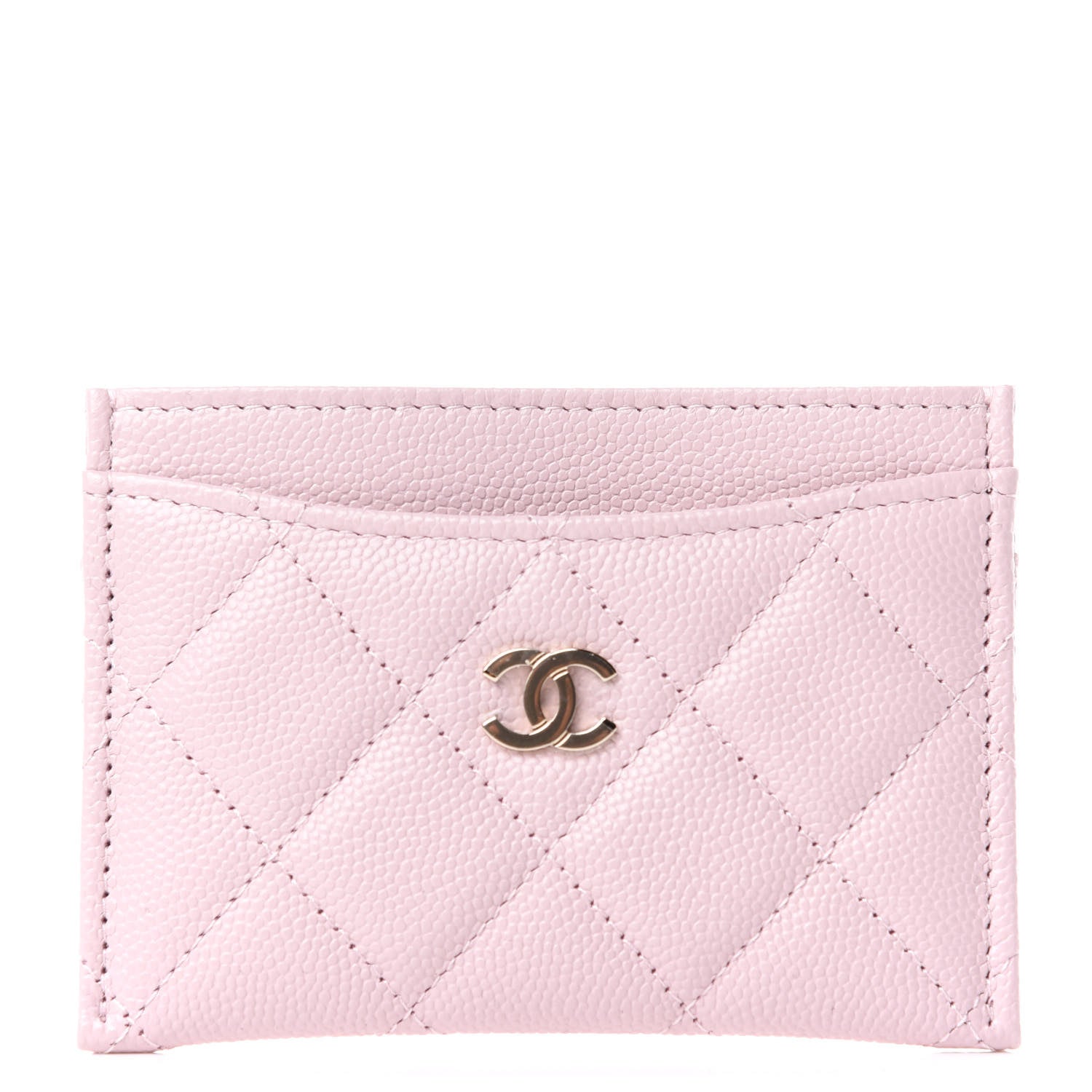 Chanel Caviar Quilted Card Holder Pink 1 of 8