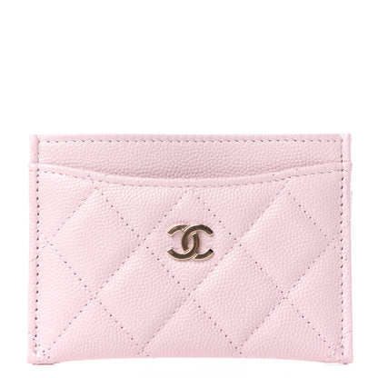 Chanel Caviar Quilted Card Holder Pink 1 of 8
