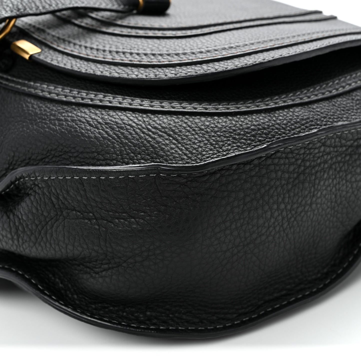 Calfskin Medium Marcie Satchel Black