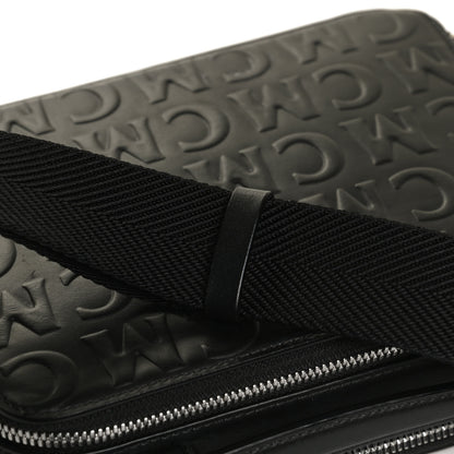 MCM Calfskin Logo Embossed Crossbody Black 11 of 11
