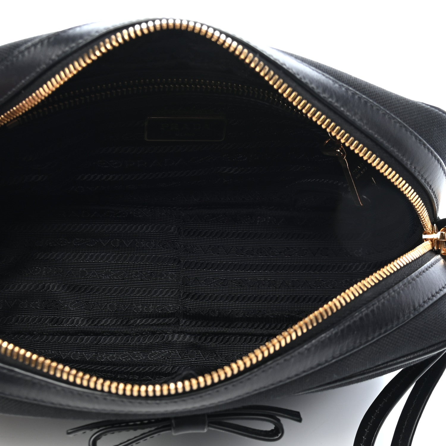Prada Jacquard Logo Camera Bag Black 9 of 24