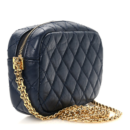 Chanel Aged Calfskin Quilted Mini Reissue Camera Case Navy 3 of 10
