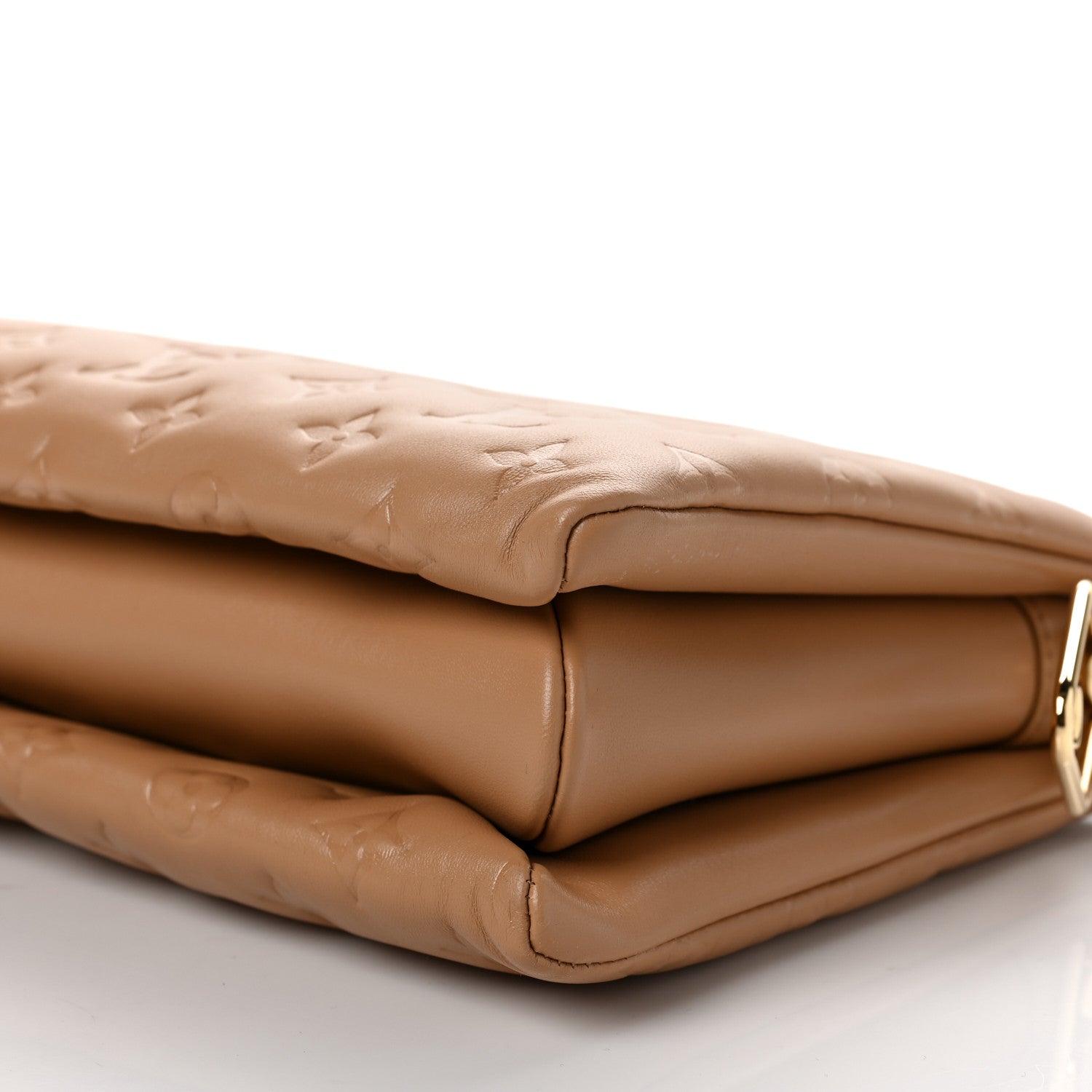 Louis Vuitton Lambskin Embossed Monogram Coussin PM Camel 8 of 8