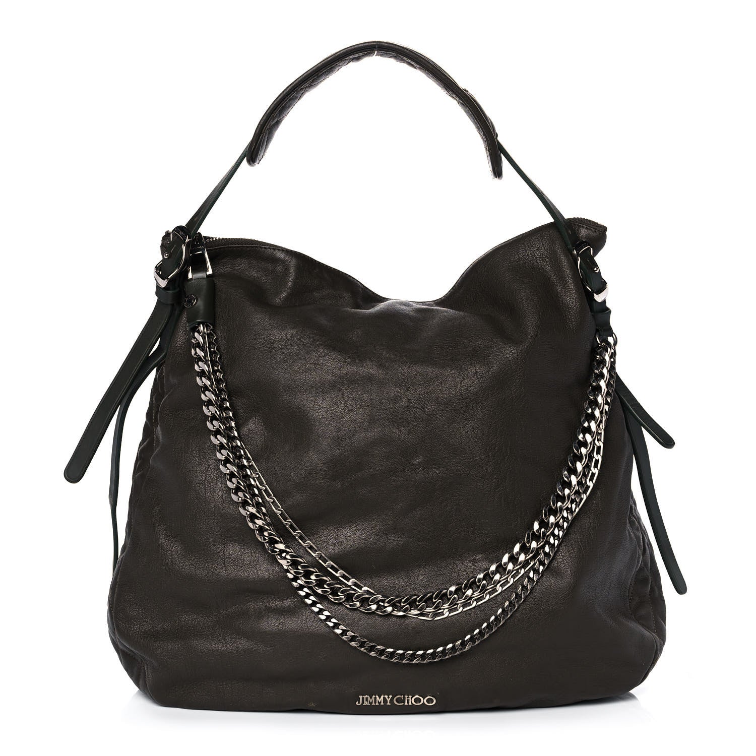 Jimmy Choo Lambskin Biker Hobo 1 of 15
