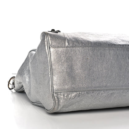 Balenciaga Metallic Agneau Classic Hardware Velo Gris Aluminum 8 of 13