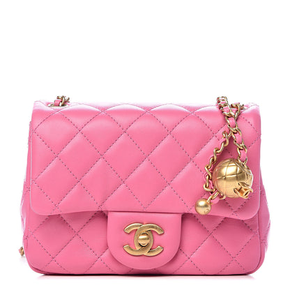 Chanel Lambskin Quilted Mini Pearl Crush Flap Pink 1 of 11
