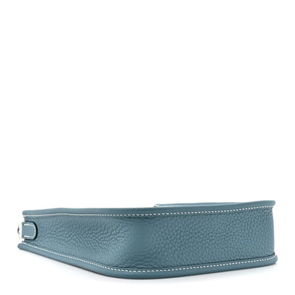 Hermes Taurillon Clemence Evelyne TPM New Blue Jean 4 of 11