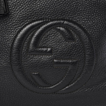 Gucci Pebbled Calfskin Medium Soho Chain Hobo Black 10 of 14
