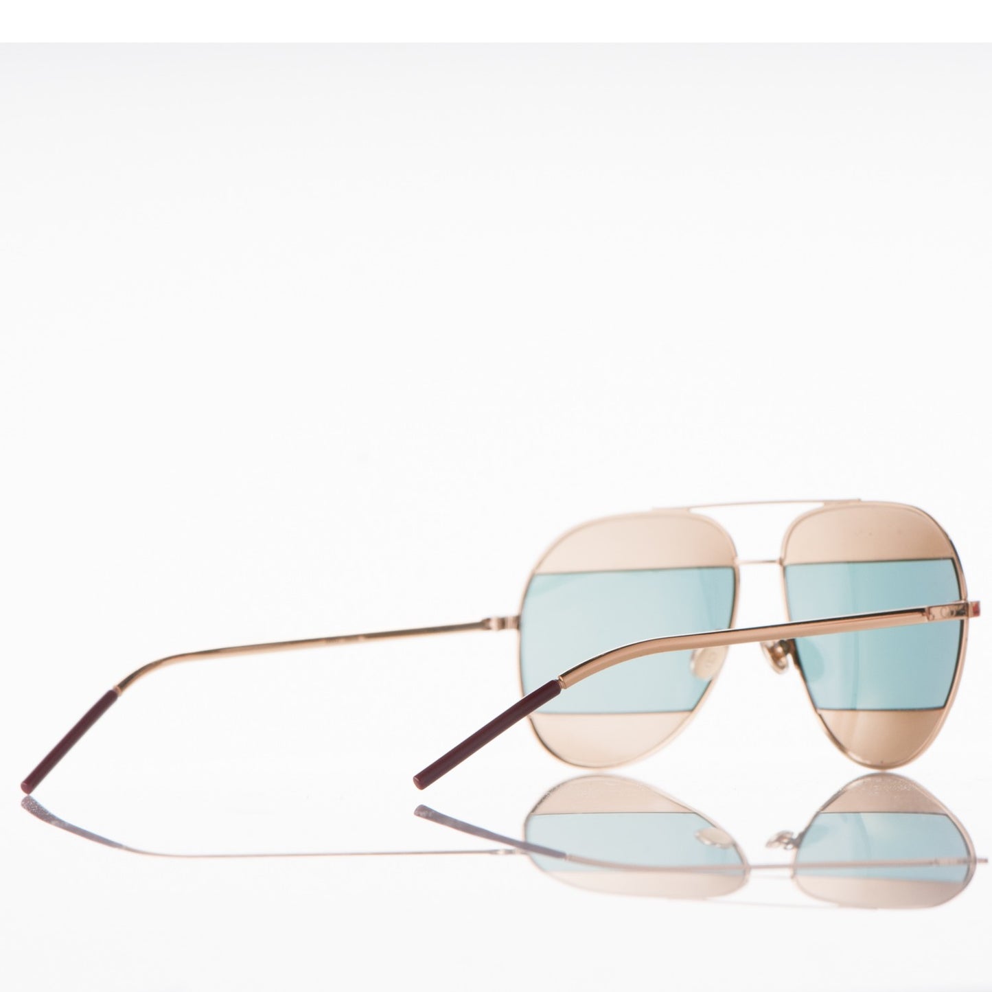 Split 1 Aviator Sunglasses Rose Gold