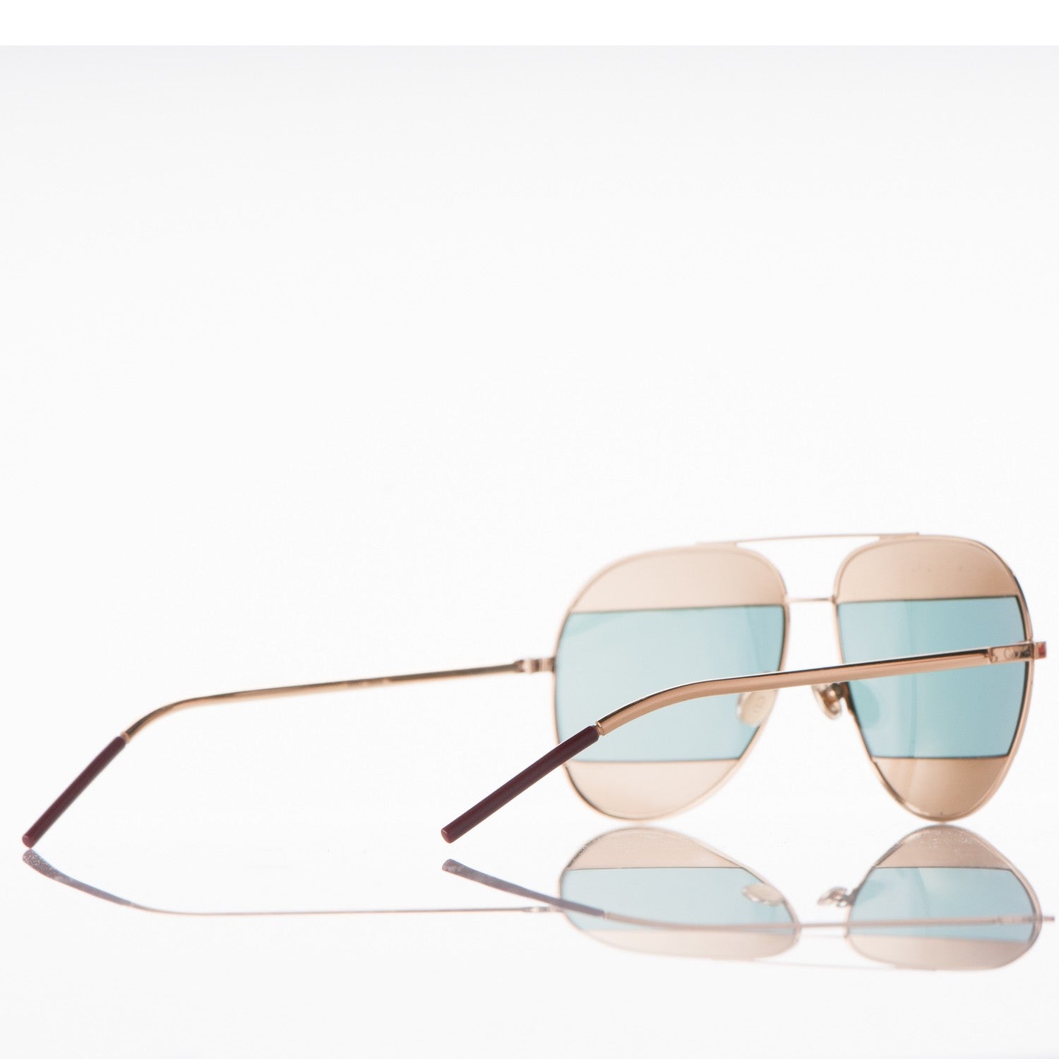 Christian Dior Split 1 Aviator Sunglasses Rose Gold 4 of 10