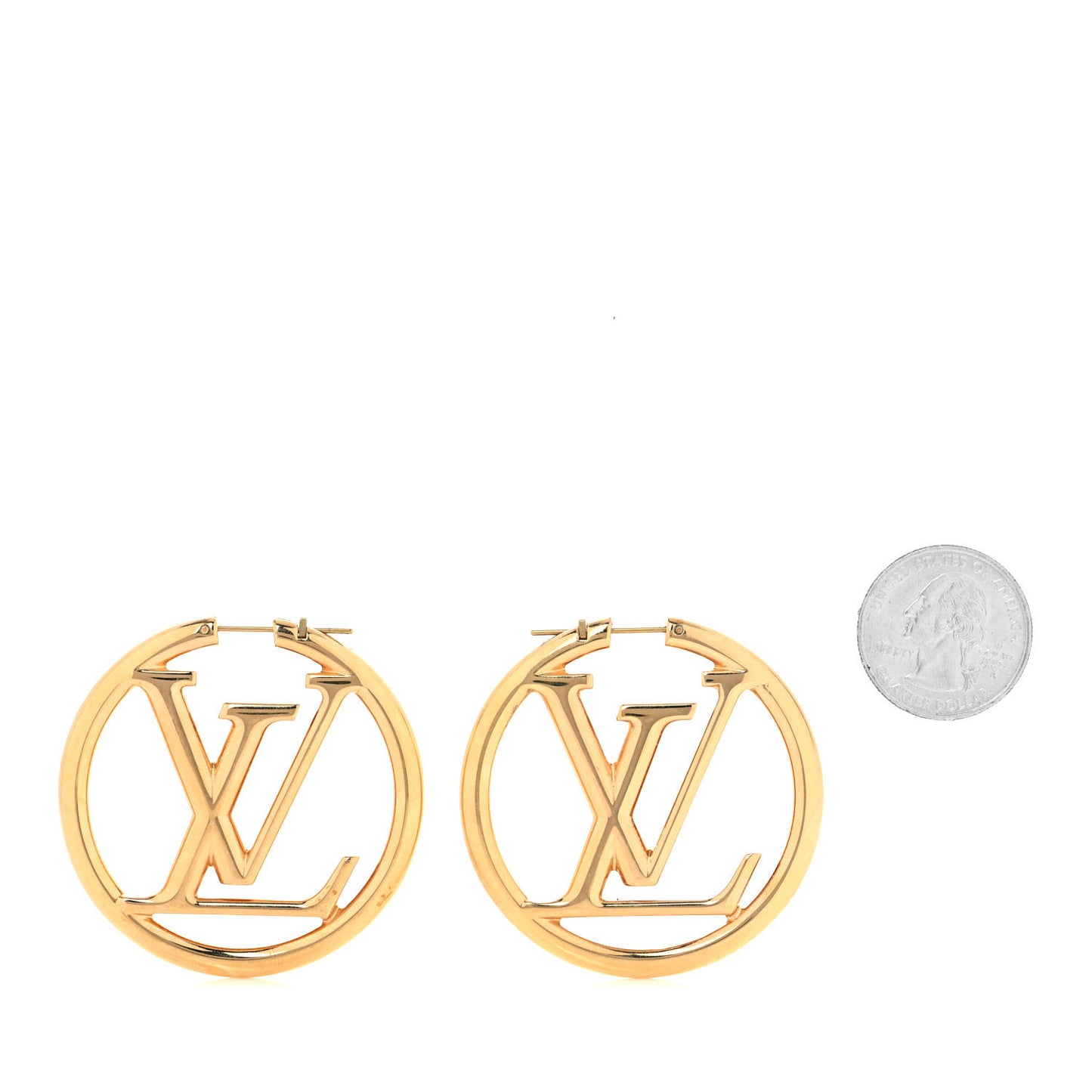 Metal Louise Hoop Earrings Gold