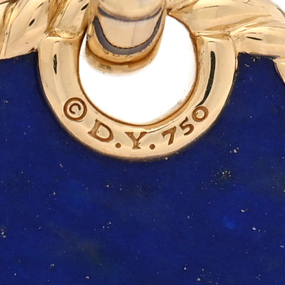 David Yurman 18K Yellow Gold Lapis Lazuli Elements Pendant 3 of 4