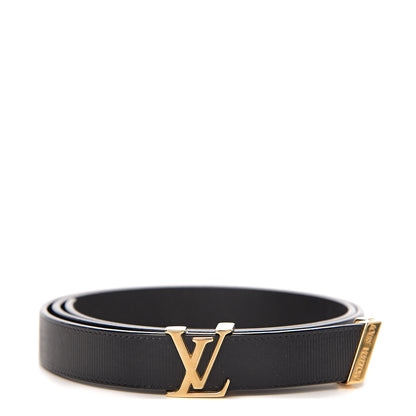 Louis Vuitton Calfskin Embossed 20MM LV Initiales Belt 85 34 Black 1 of 6