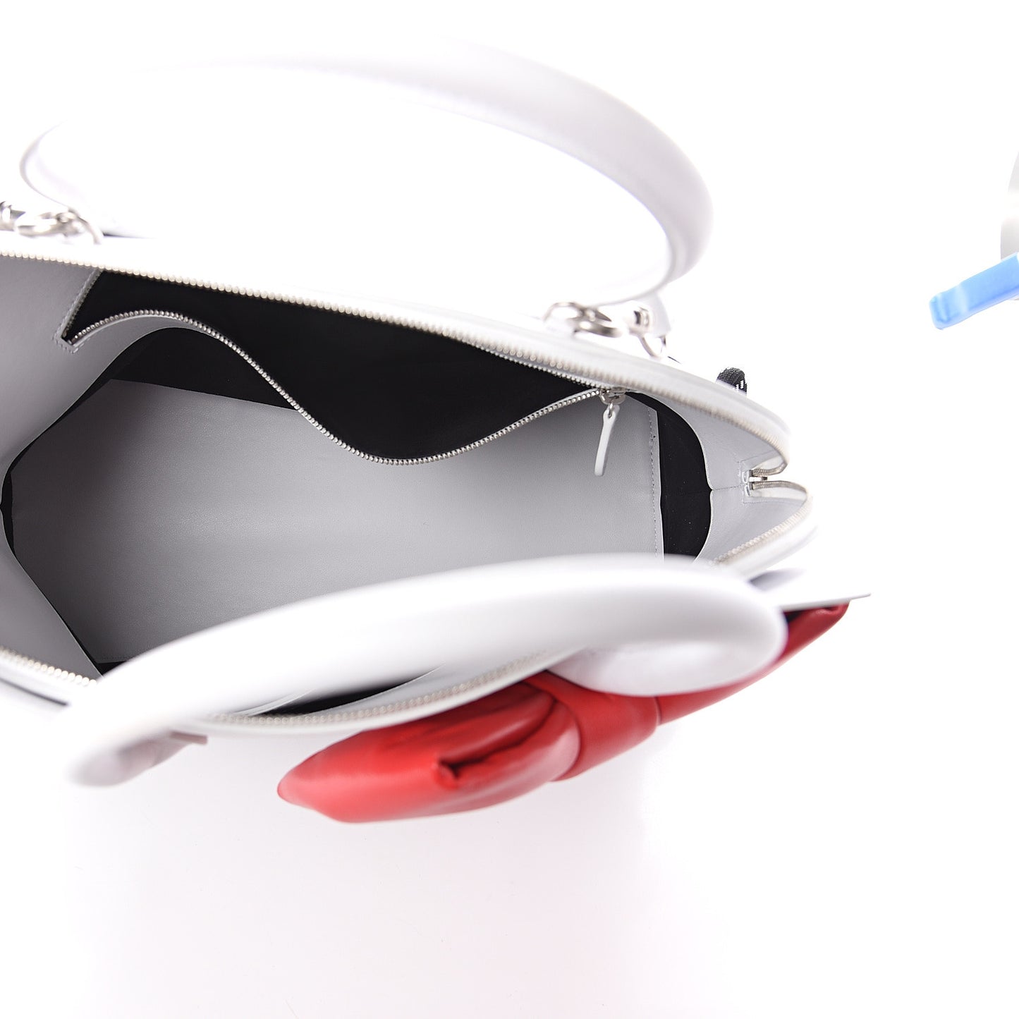 Calfskin Hello Kitty M Ville Top Handle Bag Optic White