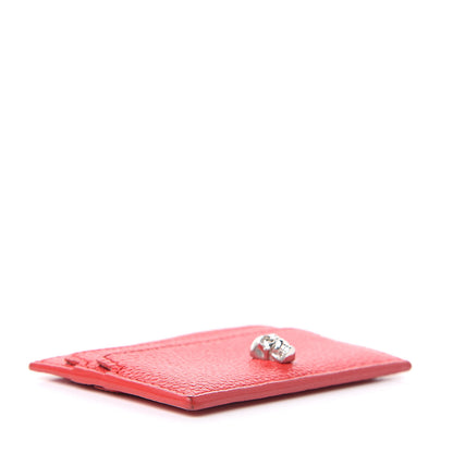 Alexander McQueen Calfskin Skull Card Holder Scarlet Red 4 of 8