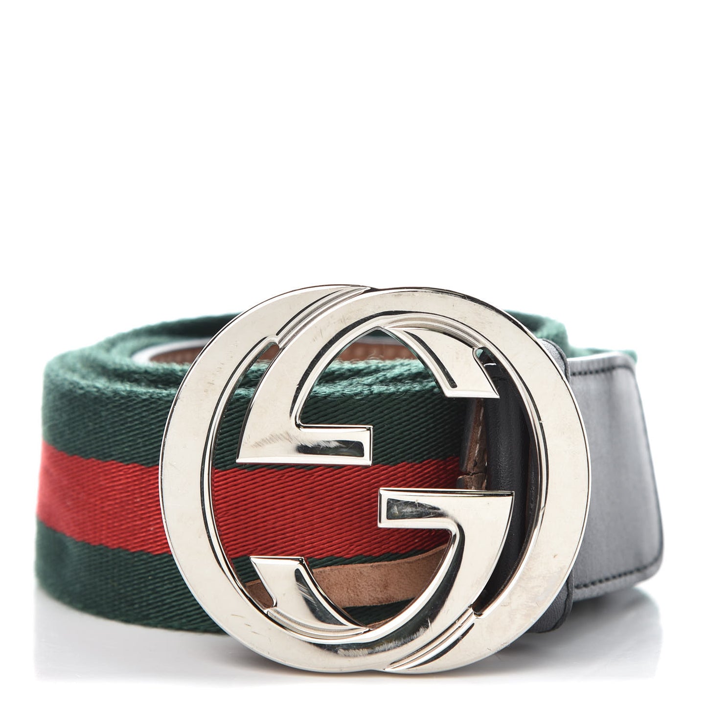 Calfskin Web Interlocking G Belt 120 48 Dark Brown