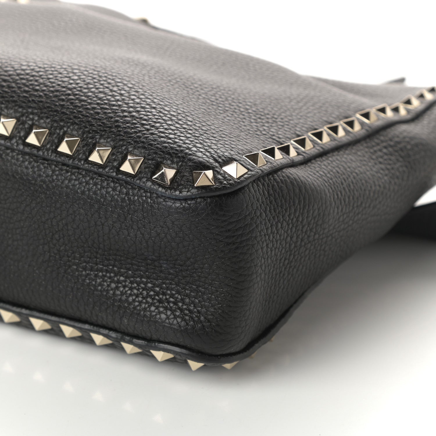 Valentino Garavani Pebbled Calfskin Small Rockstud Flip-Lock Messenger Bag Black 9 of 9