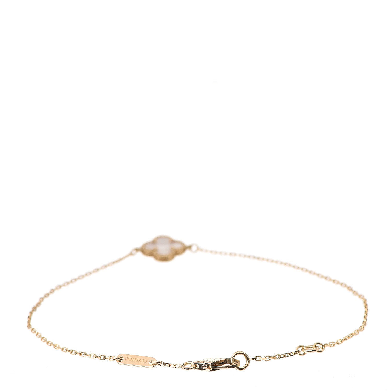 Van Cleef & Arpels 18K Yellow Gold Mother of Pearl Sweet Alhambra Bracelet 2 of 4