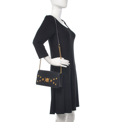 Versace Calfskin Medallion Tribute Crossbody Black 2 of 10