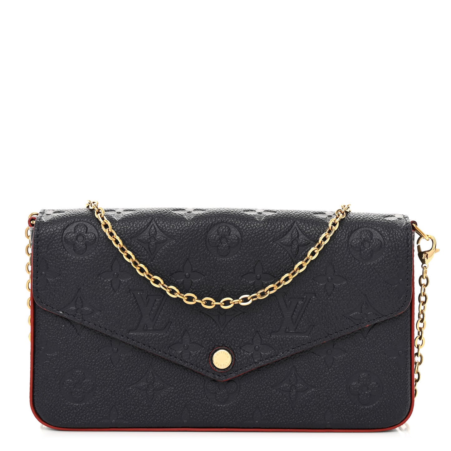Empreinte Pochette Felicie Chain Wallet Marine Rouge