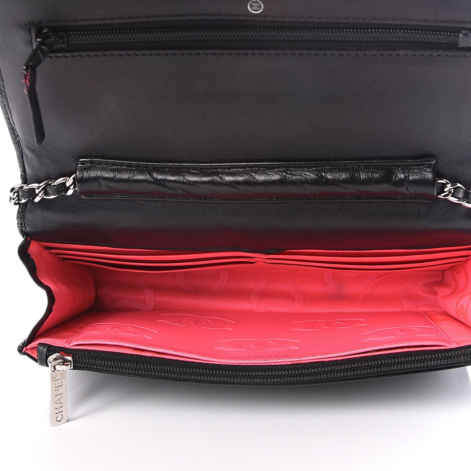 Chanel Calfskin Quilted Cambon Wallet On Chain WOC Black 4 of 14