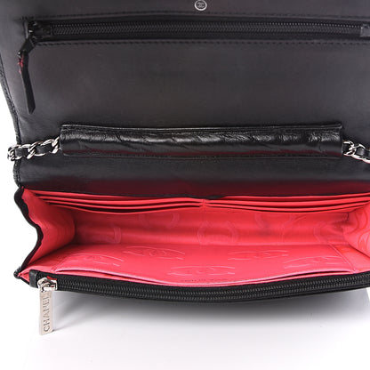 Chanel Calfskin Quilted Cambon Wallet On Chain WOC Black 4 of 14