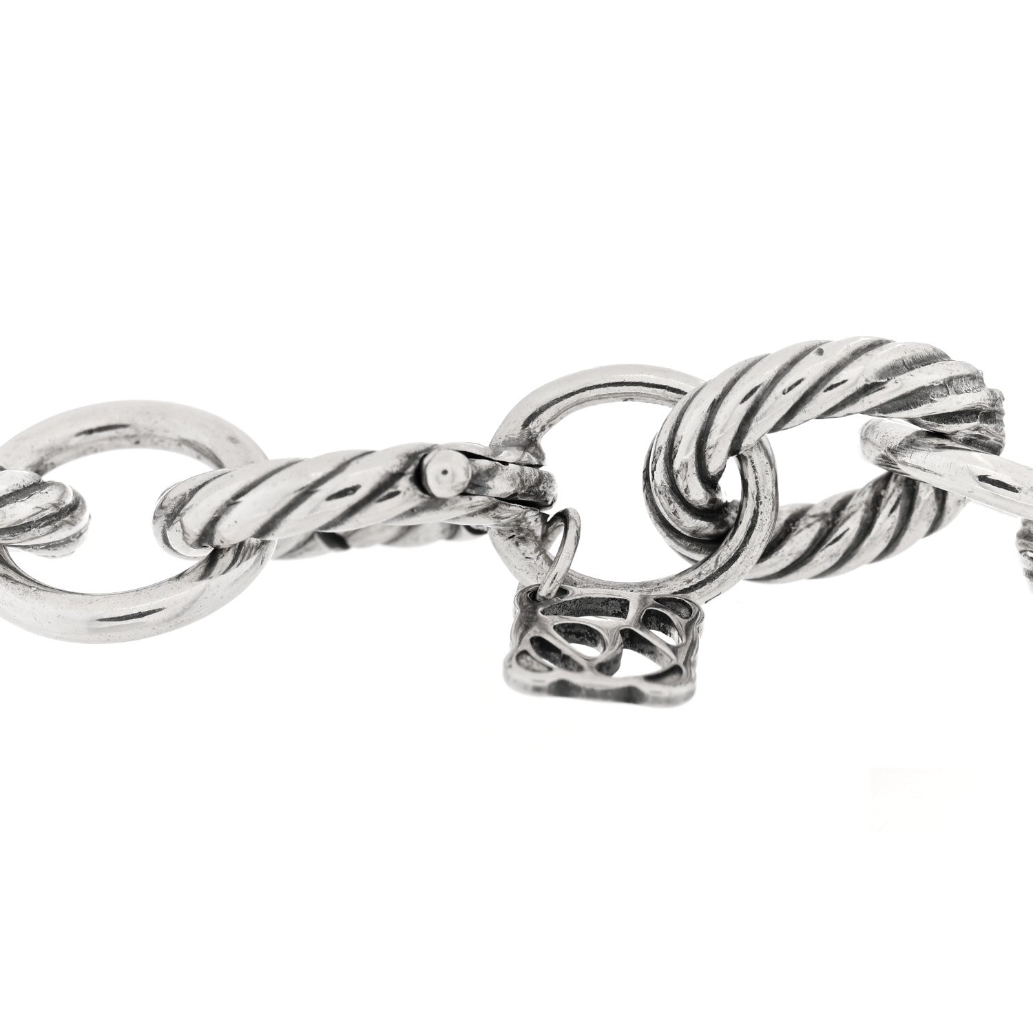 David Yurman Sterling Silver 10mm Medium Oval Link Bracelet 3 of 3
