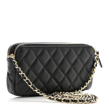 Chanel Caviar Quilted Small Clutch With Chain Black 3 of 14
