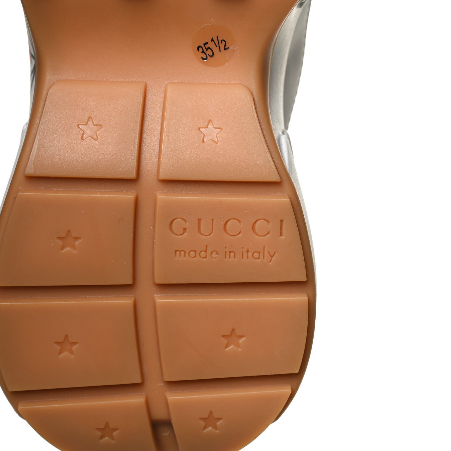 Gucci Calfskin Worldwide Womens Rhyton Sneakers 35.5 Great White 8 of 10
