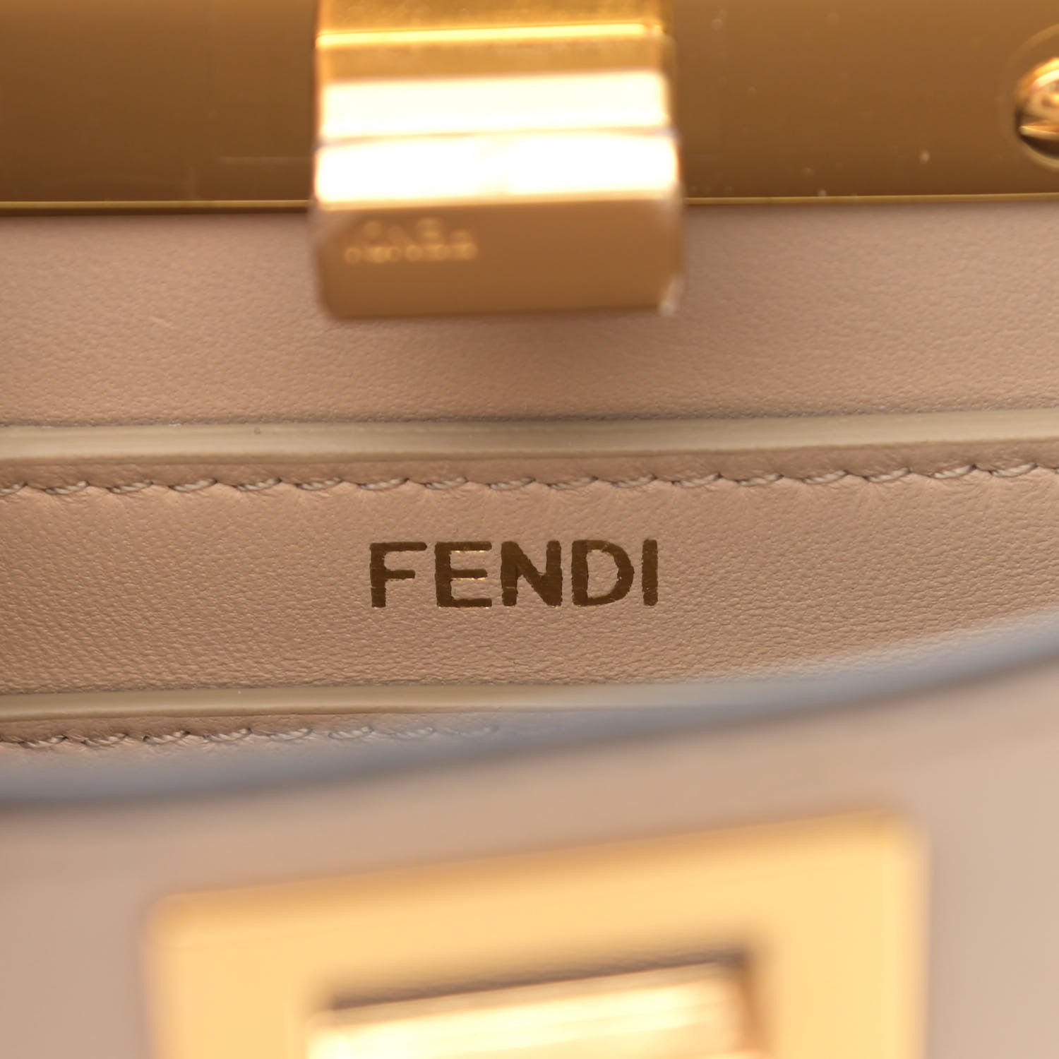 Fendi Shiny Nappa Petite Peekaboo I SEE U Satchel Nuvola 7 of 10